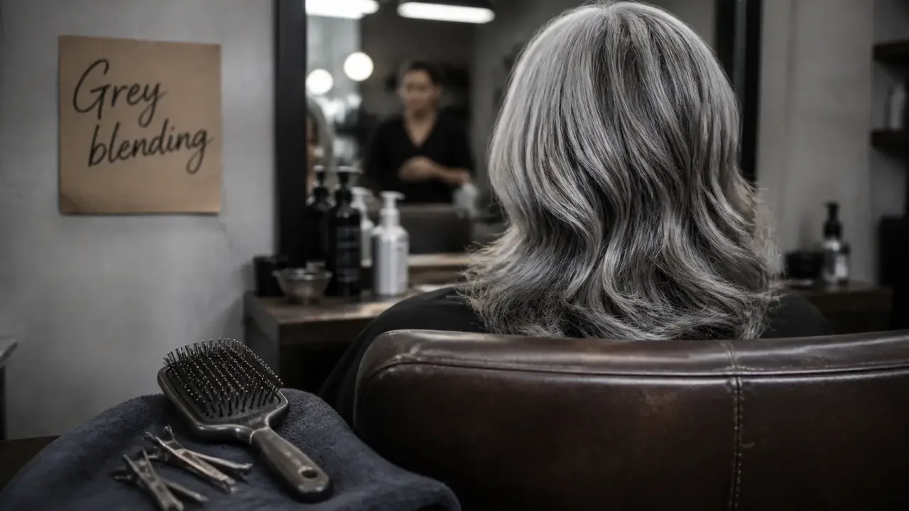 Grey blending : la transition qui fond les cheveux blancs sans démarcation
