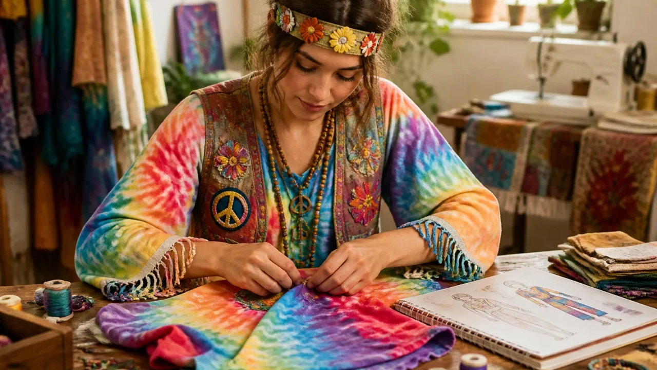 Votre déguisement hippie maison : style et accessoires